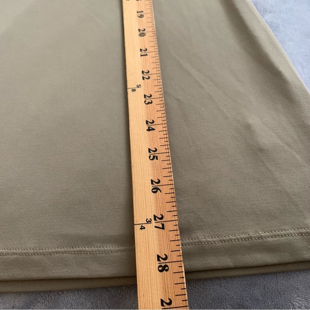Susan graver tan XXS ruched sleeves knit shirt comfort soft v neck minimalist - Picture 8 of 10